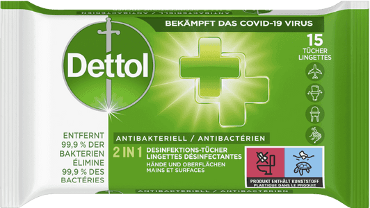 Dettol 2in1 Desinfektions-Tücher